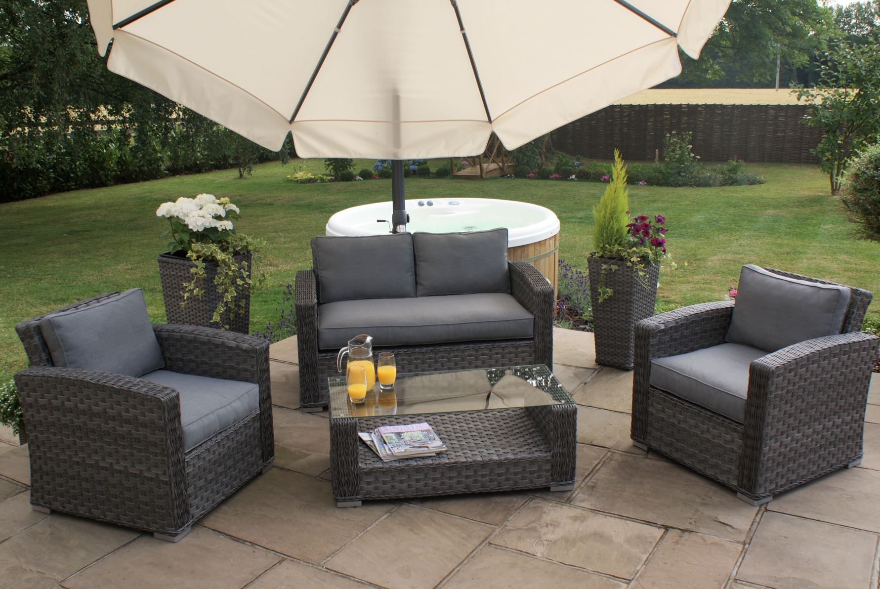 Maze Rattan Victoria Seat Sofa Set Cheshire Sandstone Supplies