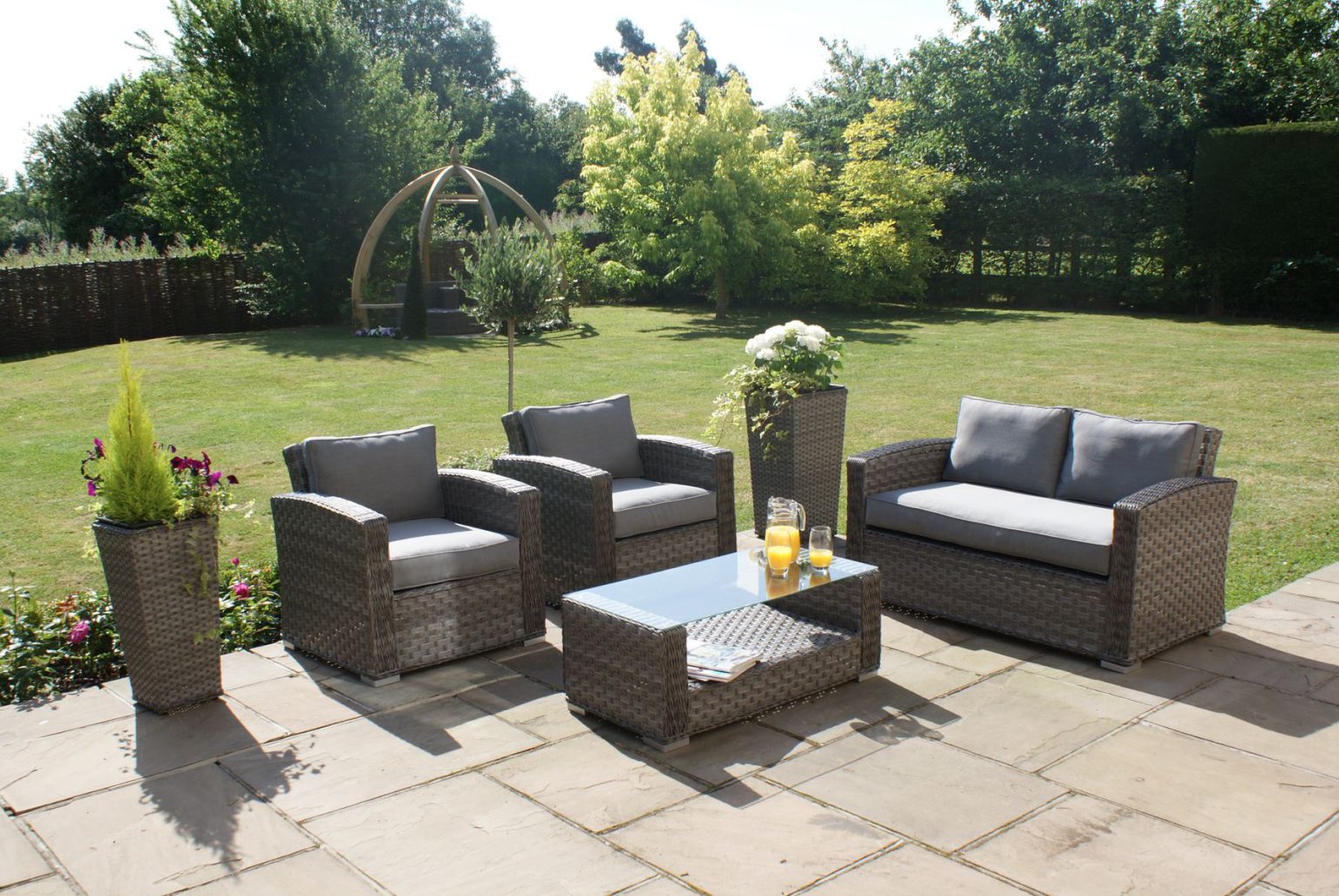 Maze Rattan Victoria 2 Seat Sofa Set Cheshire Sandstone Supplies