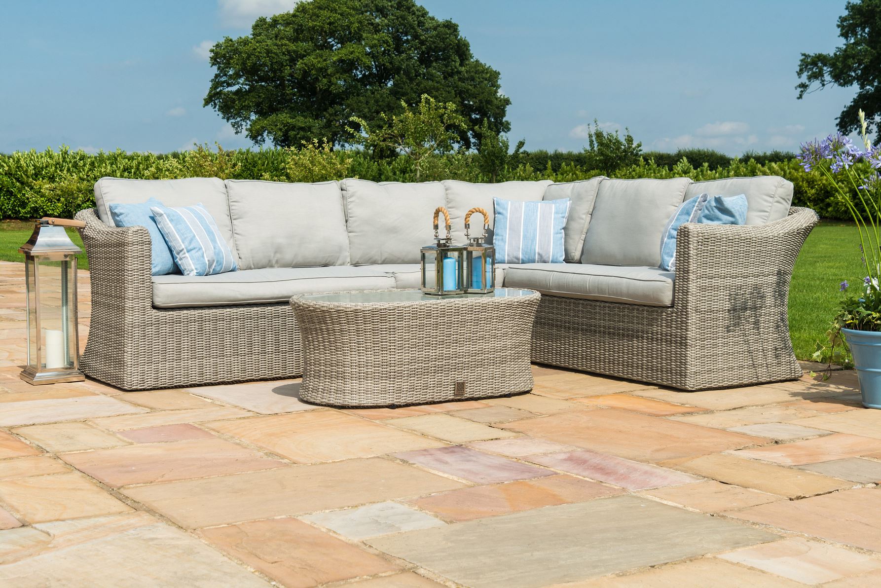 Maze Rattan - Winchester Heritage Square Sofa Set | Cheshire Sandstone ...